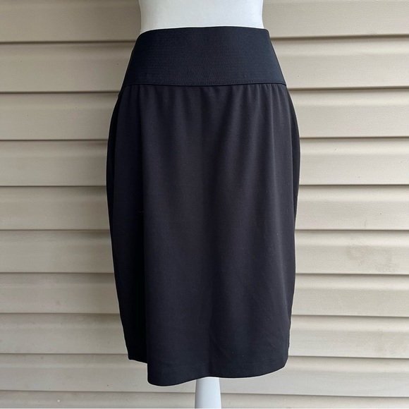 Chico's Dresses & Skirts - •Chico's• Black Knit Wide Waistband Skirt - Size 8 (Chico’s Size 1)